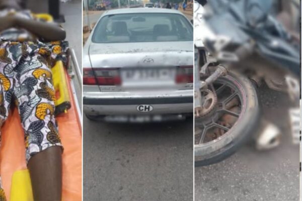 Ouidah : un feu rouge franchi provoque un grave accident de circulation